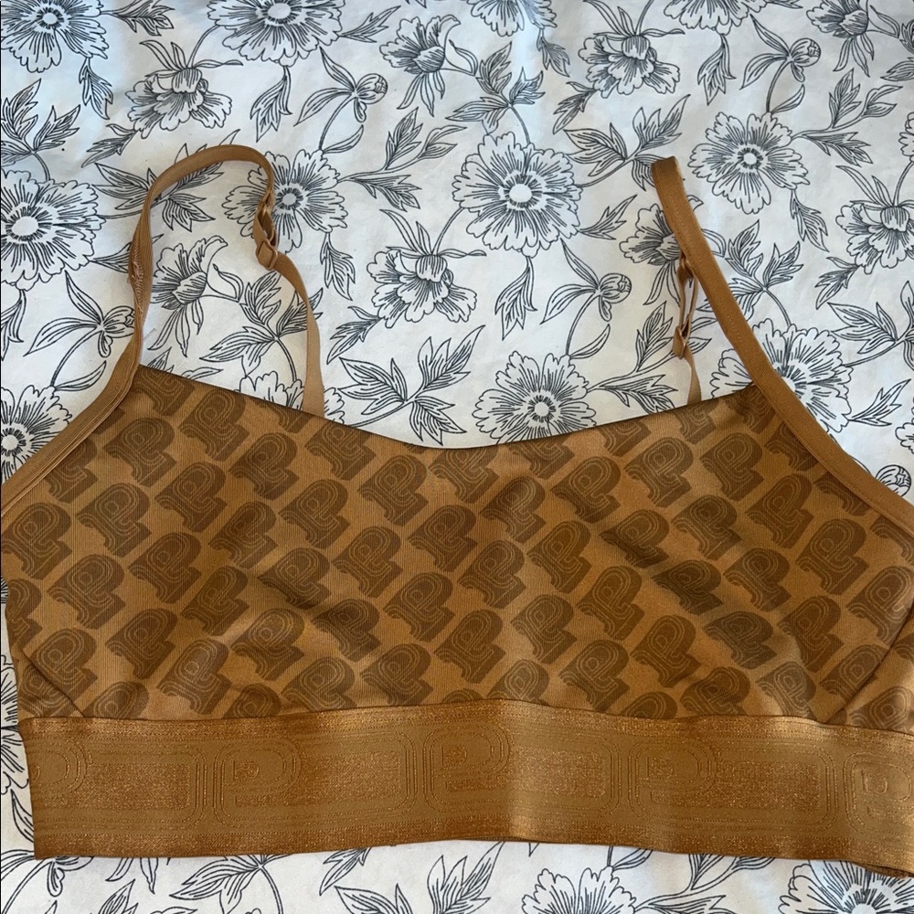 VS PINK logo gold Bralette